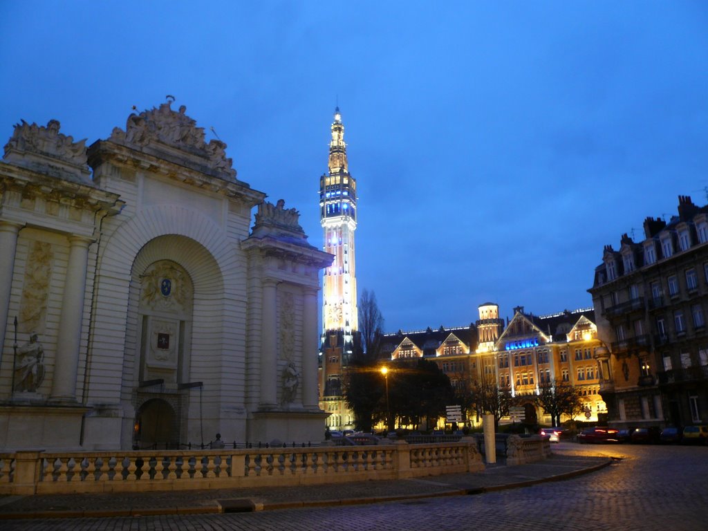 Arc de triomphe et mairie de Lille by David-H