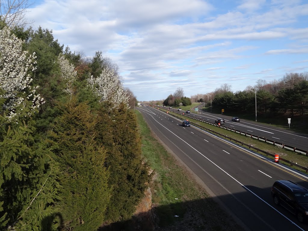 Merritt Parkway North from Huntington Bridge by rogerking