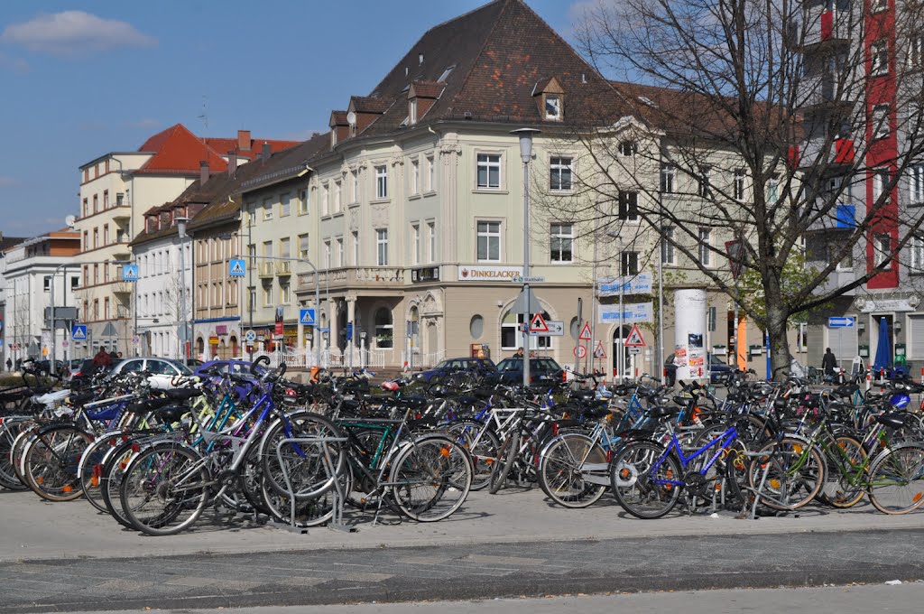 "I want to ride my bicycle" am Bahnhof Bruchsal von Siegfried Kremer by Siegfried Kremer Philippsburg