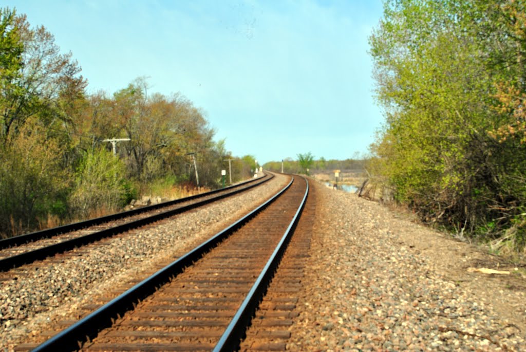 Railroad Tracks, near Nelson, WI by Aaron Carlson