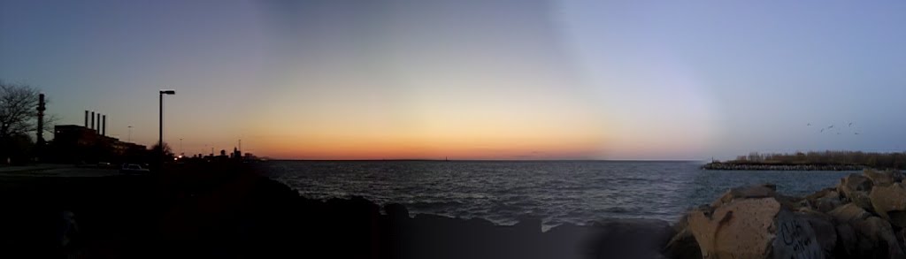 Lake Erie after Sunset in Cleveland, Ohio by Miguel Cepeda