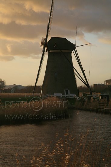 Dutch windmill by dusk - Kinderdijk by Katarzyna MAZUROWSKA…