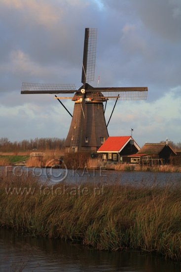 Eight round windmill and house - Kinderdijk by Katarzyna MAZUROWSKA…