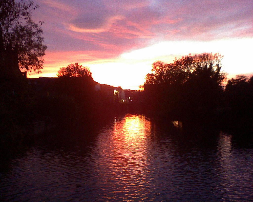 Looking south-west over the River Leam (2) by Mary-Jo