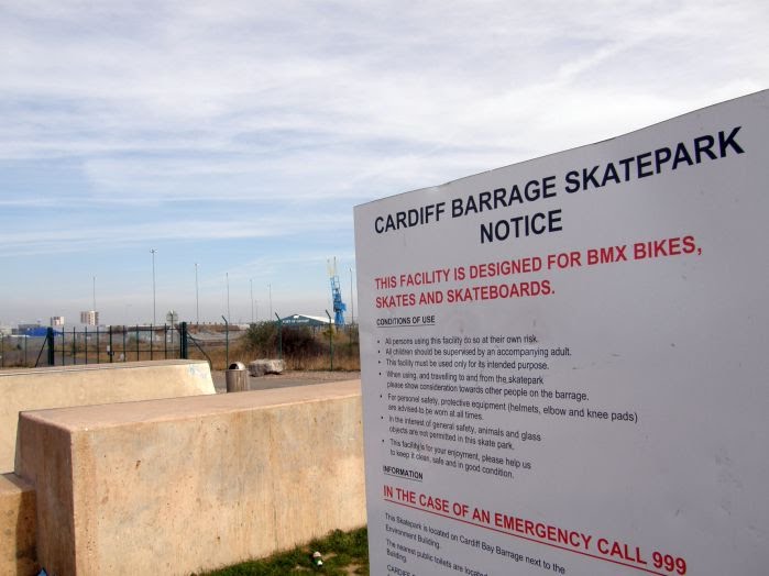 Cardiff Bay Barrage Skatepark rules by sport in touch UK