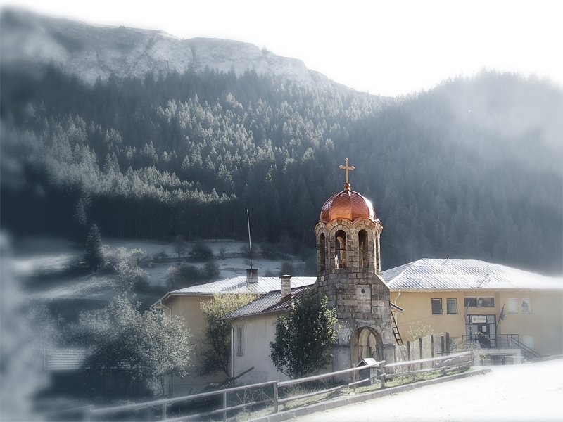 Church, Trigrad village by Tencho Petkov