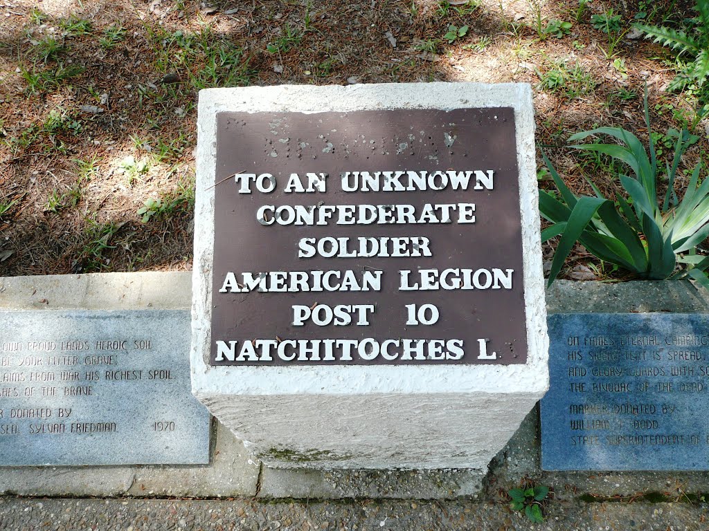 Marker along walkway near Grave of the Unknown Confederate Soldier by JJ Kwashnak