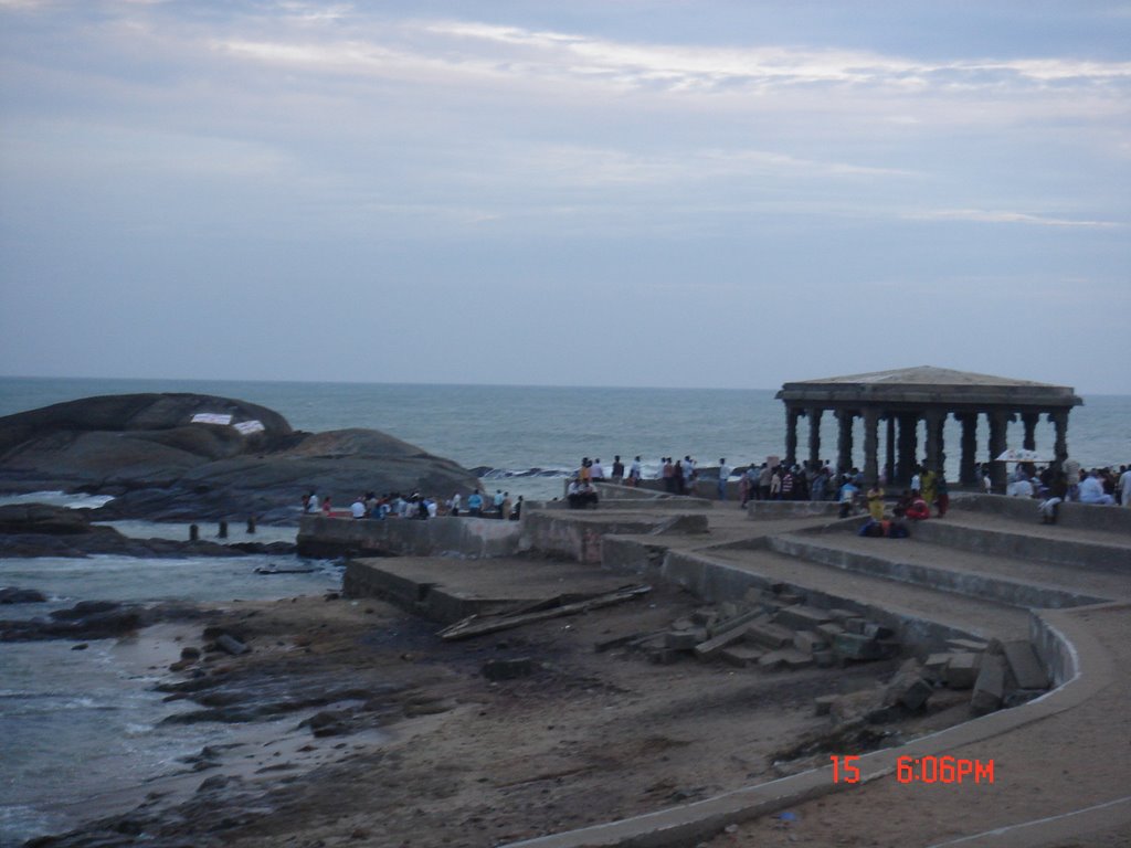 Triveni Sangam,Meeting Place of Indian Ocean,Arabian Sea and Bay of Bengal,Kanyakumari,INDIA by KUNDAN MEHTA