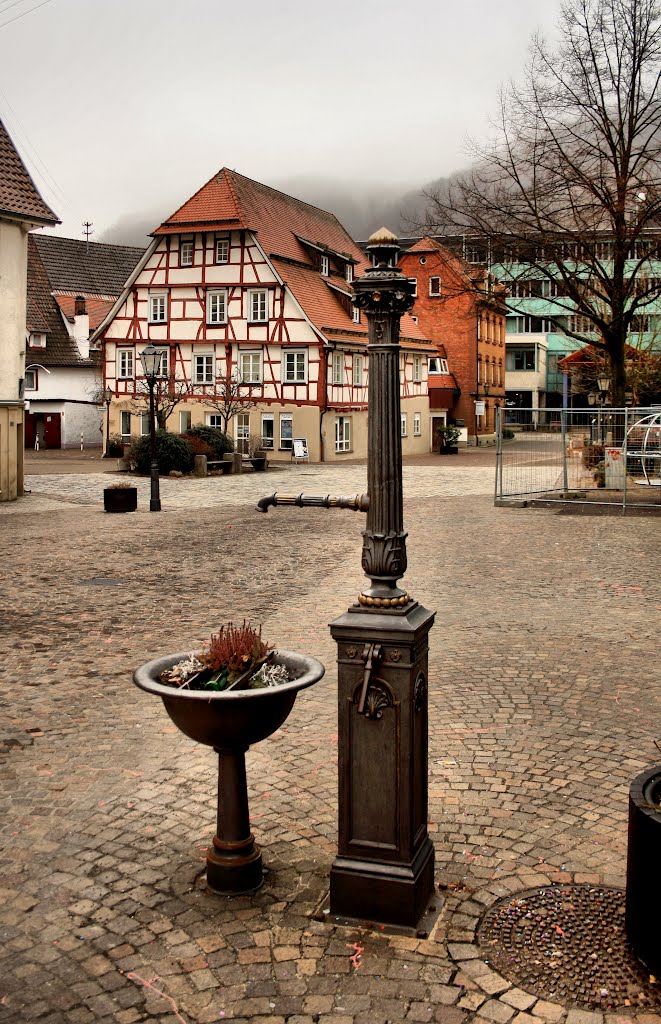 Stadtbrunnen an der Evang.Stadtkirche by K-Heinz