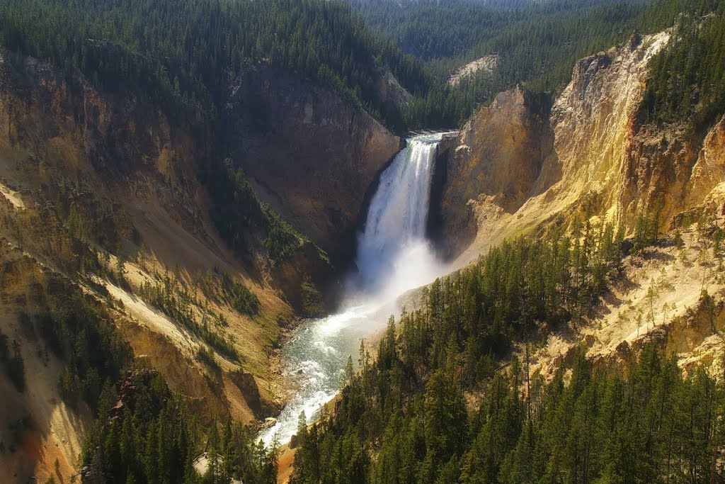 Grand Canyon of Yellowstone - Upper Falls by Rumiana Koynova-Tenchova