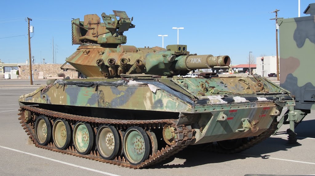 Dec 2011 - El Paso, Texas. Tank outside the Fort Bliss and Old Ironsides Museum. by BRIAN ZINNEL