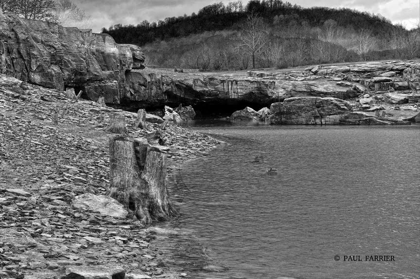 Pleasant Creek when Tygart Lake is low by Paul Farrier