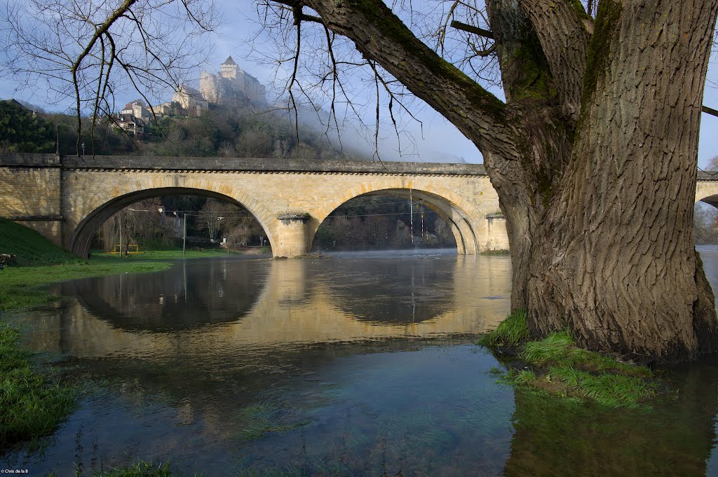 La Dordogne et le château de Castelnaud by Chris de la B