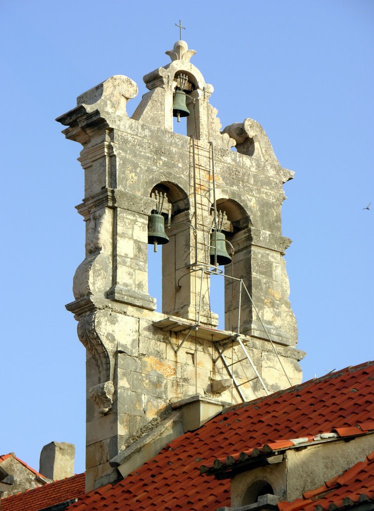 Belltower, Korcula, Croatia by Scunner