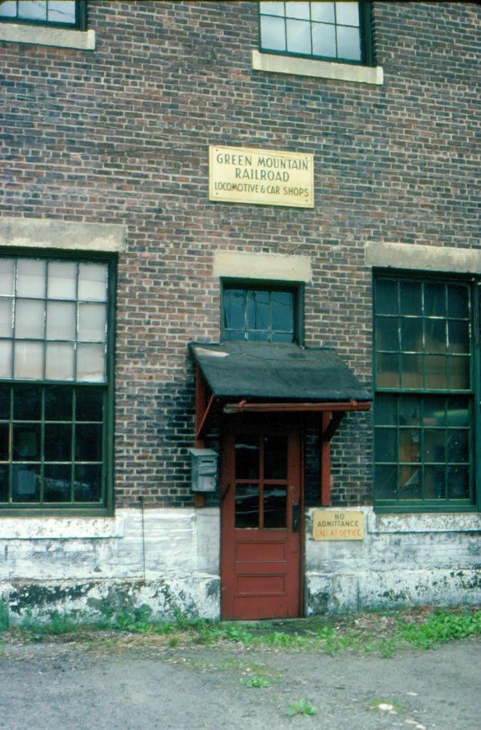 Entrance to Green Mountain Railroad Locomotive & Car Shops at Bellows Falls, VT by Scotch Canadian