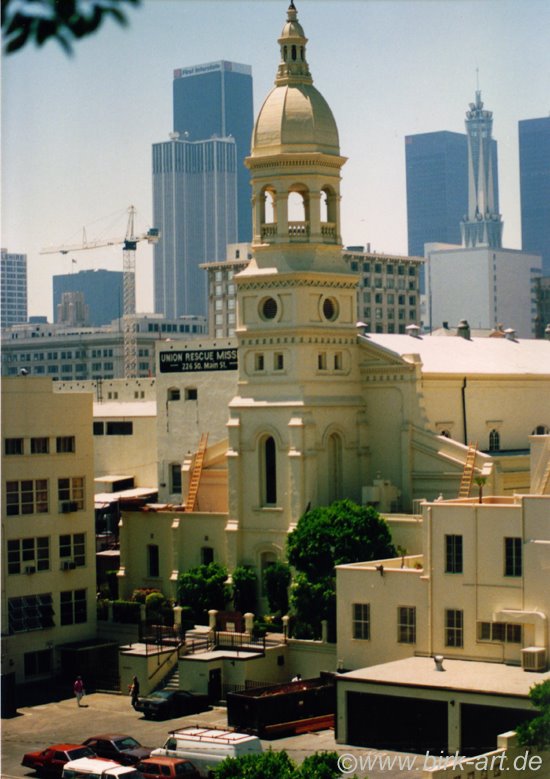 Cathedral of St. Vibiana in front of downtown LA, California, USA by bastian birk