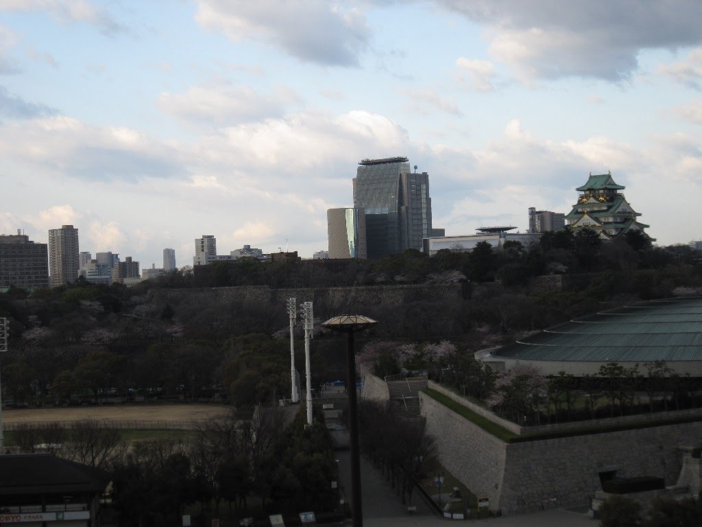 Osaka Castle Museum from my room at The New Otani Hotel by nastylim