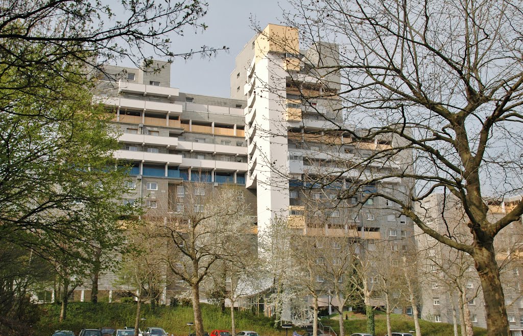 Hochhaus in der Pelikanstraße in Neugereut by Qwesy