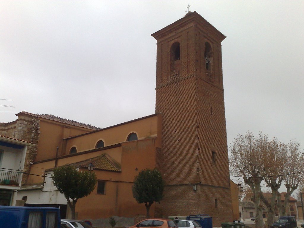 Marchamalo: Torre de la iglesia by Jose Luis Garcia Saiz