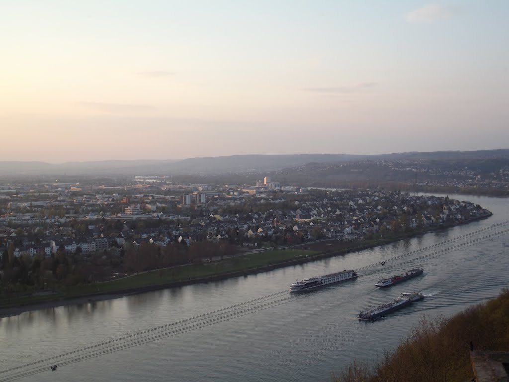 Rhein von Ehrenbreitstein aus by Christof Afflerbach