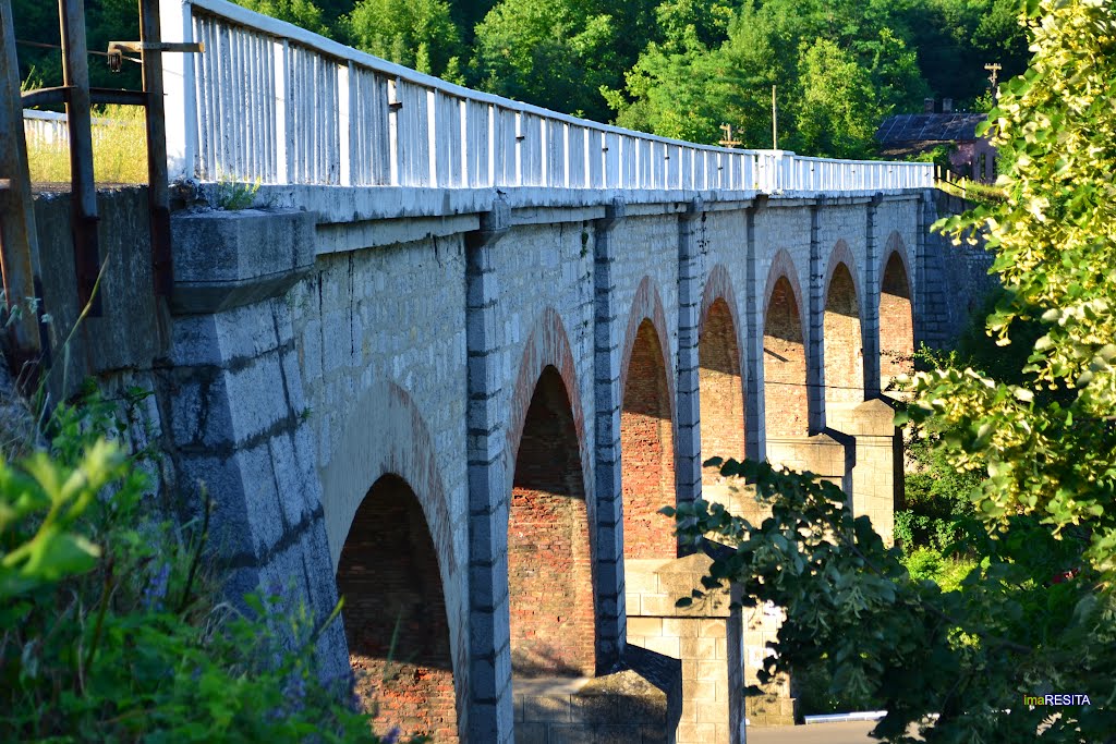 ORAVIŢA - judeţul Caraş-Severin - viaductul căii ferate Oraviţa – Iam cu o lungime de 86,7 m, înălţime de 13 m şi rază de curbură de 380 m - cele 7 deschideri au 10,2 m fiecare (a fost construit în anul 1852 din cărămidă, pentru realizarea lui au fost aduşi meşteri pietrari italieni de la Sorento) by imaRESITA