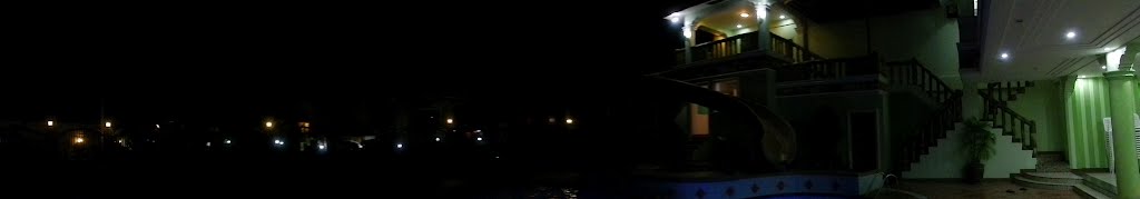 Panoramic photo of Gracious Garden Resort, Los Baños at night on April 5, 2012 by Unknownquinones