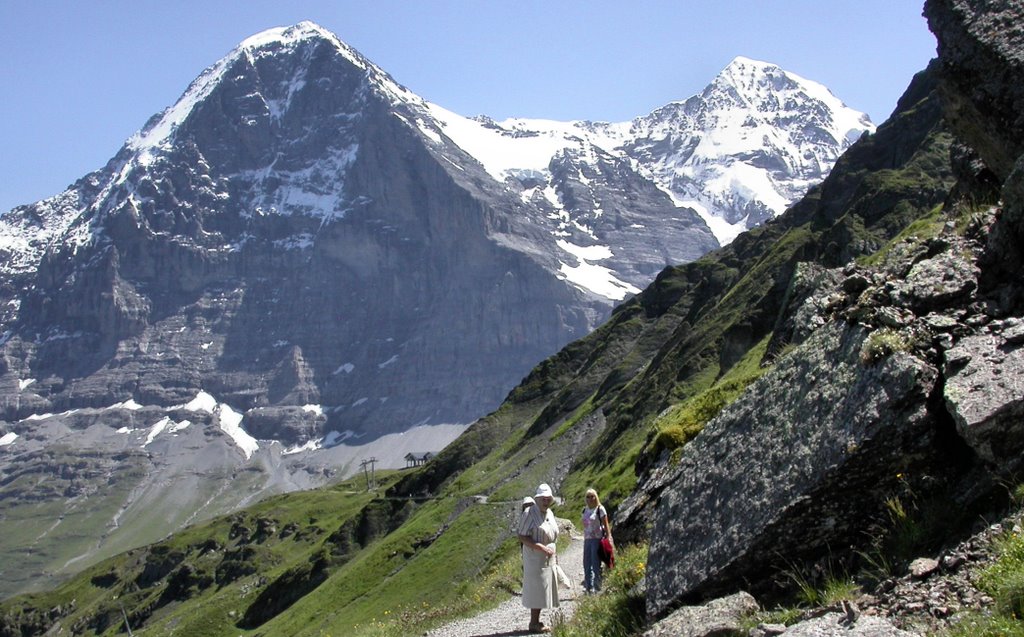 Weg vom Männlichen zur kleinenScheidegg mit Eiger by Max Richard