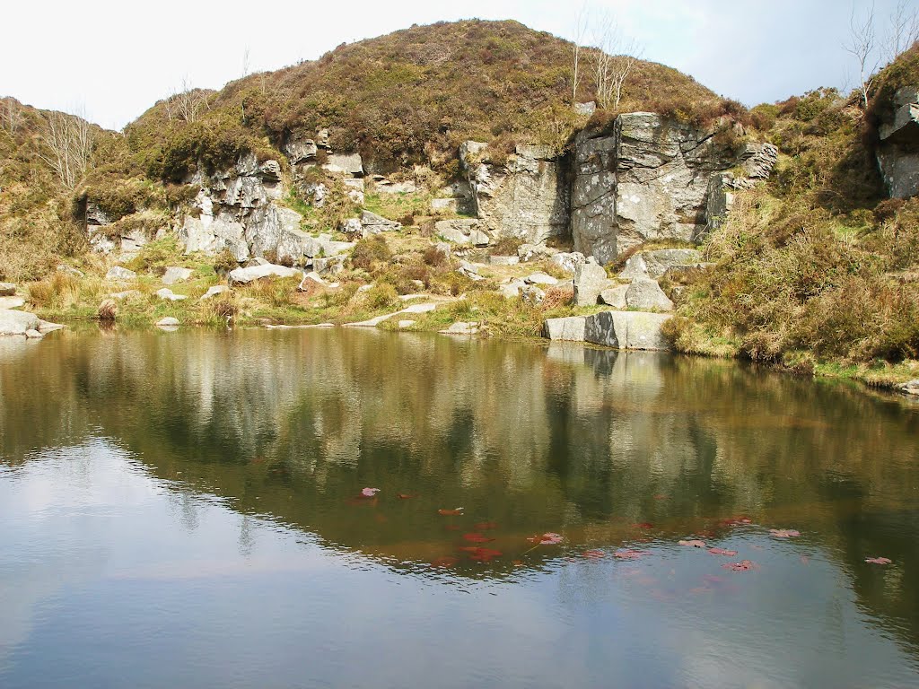 Reflections in the quarry pool by wendyemlyn