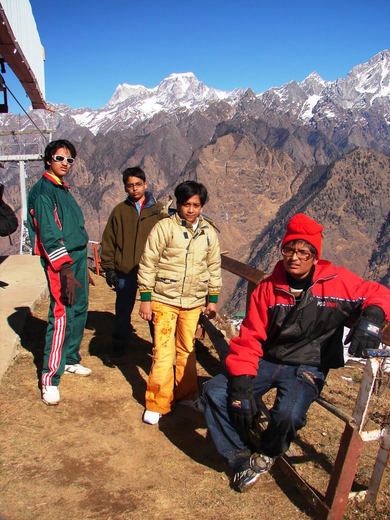 On the Auli Cliff Top by ANINDYA PAL