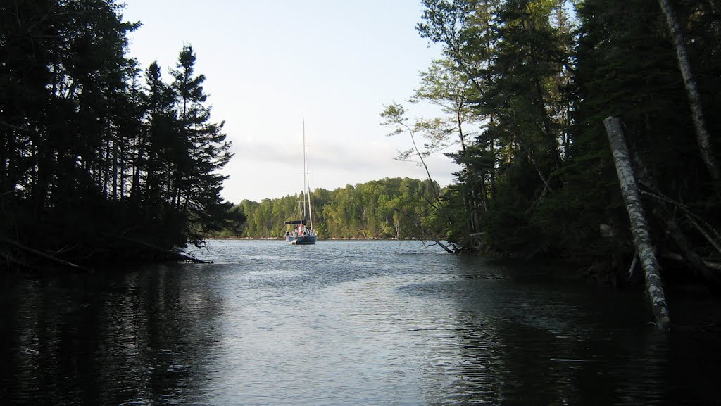 Salazar in Otter Harbour, Great Bras d'Or, Cape Breton Island, NS. by Ken Heaton