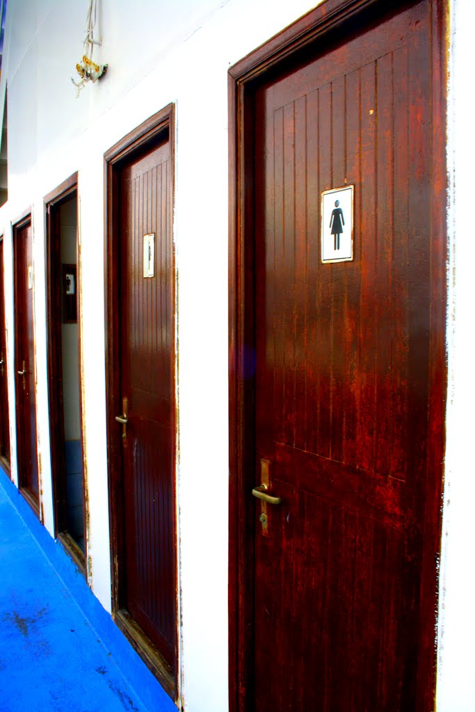 Restrooms inside the Ferry boat by demmy.k