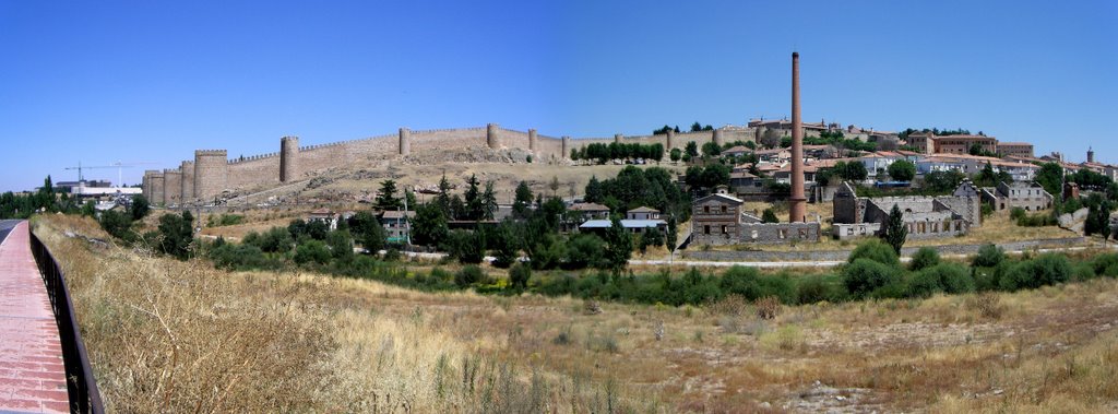 Panoramica de las murallas de Avila by Evaristo Rodriguez M…