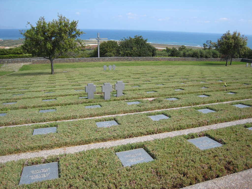 German Military Cemetery overlooking Maleme airfield, key to winning the Battle of Crete in May 1941 by Andrew Loudon