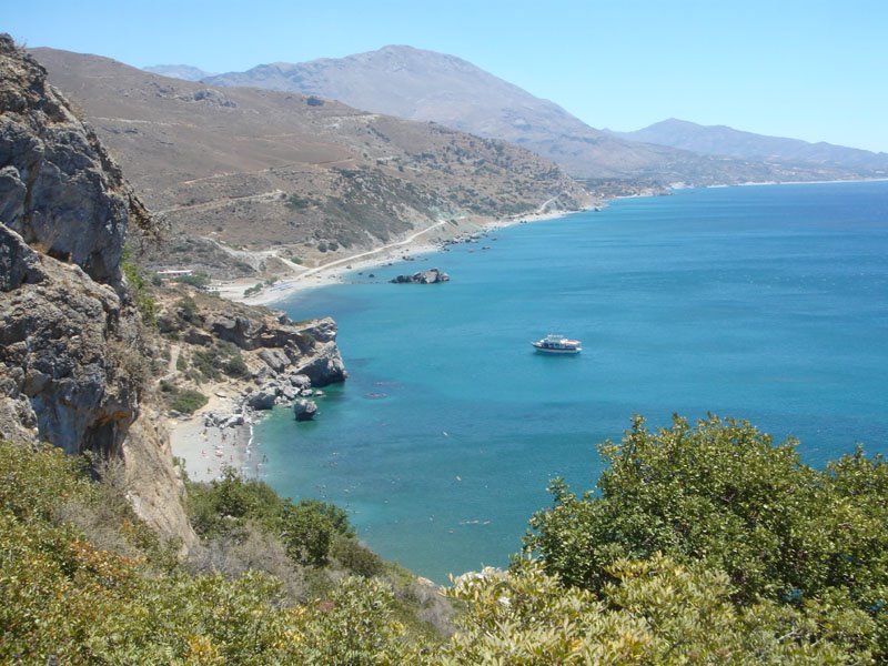 Preveli Palm river View from mountain by Alexander Kalinich