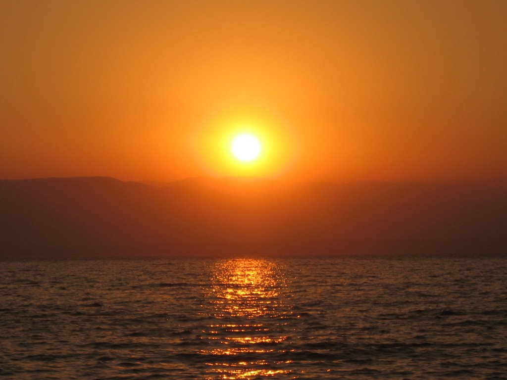 Beautiful sunset at the dead sea by Tatjana Veselova