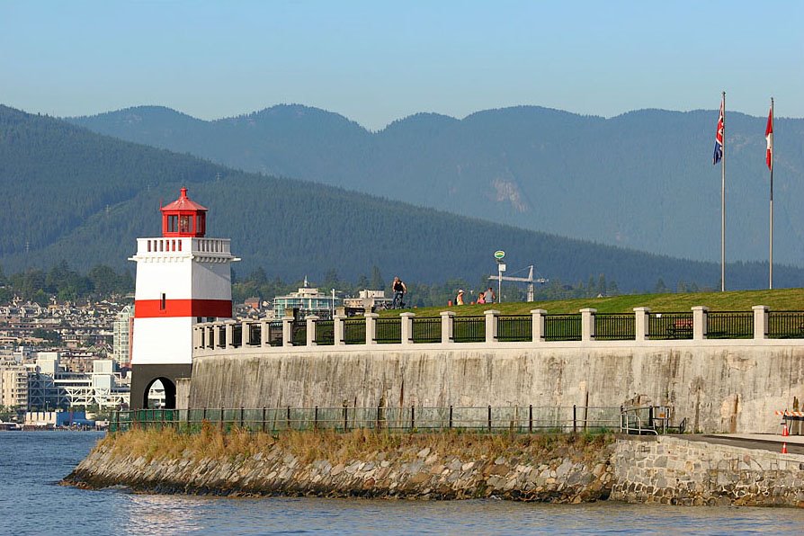 Brockton Point lighthouse and Seawall by Marek W