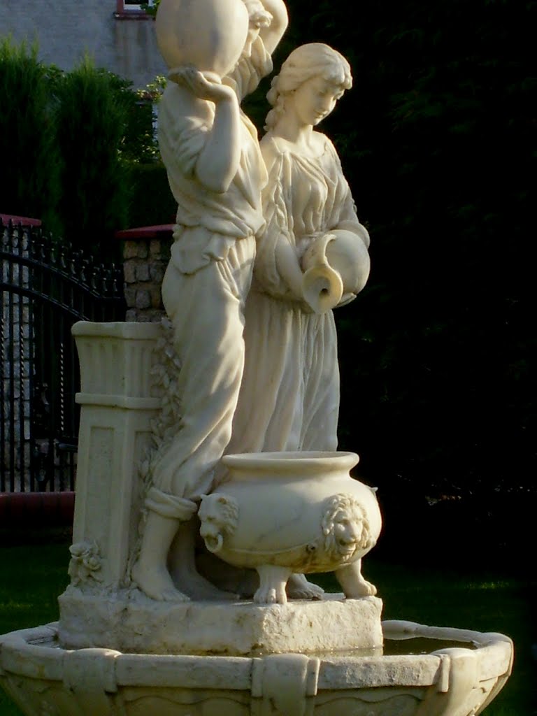 Zieleniewo near Kołobrzeg at the Baltic Sea- A garden fountain by noramaj