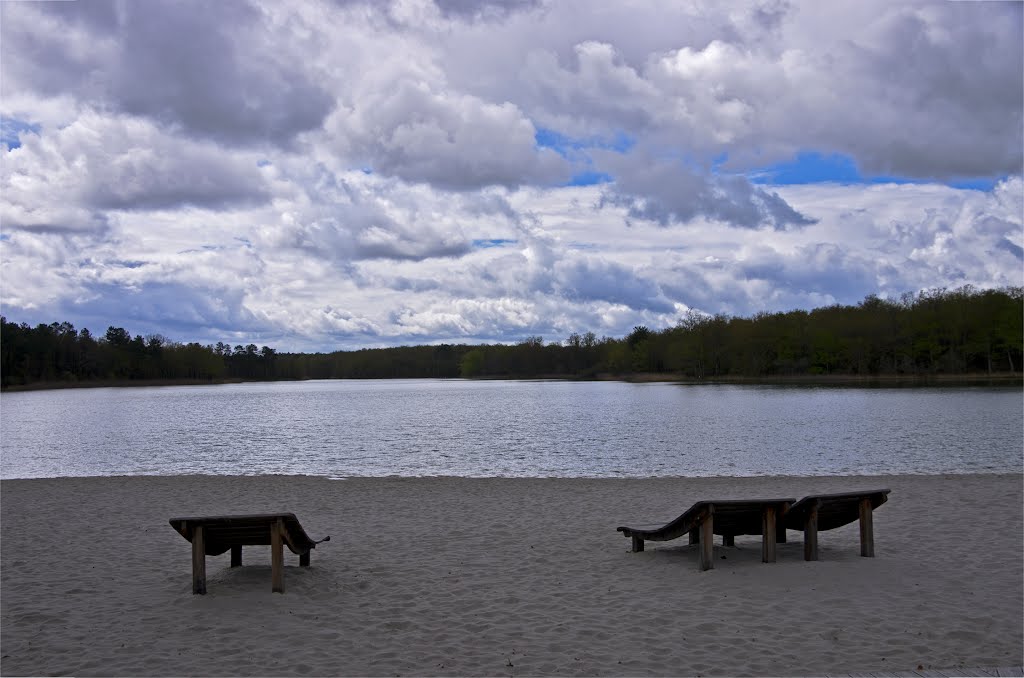 Grand Etang de la Jemaye in Spring - April 2012 by Mike Stuckey