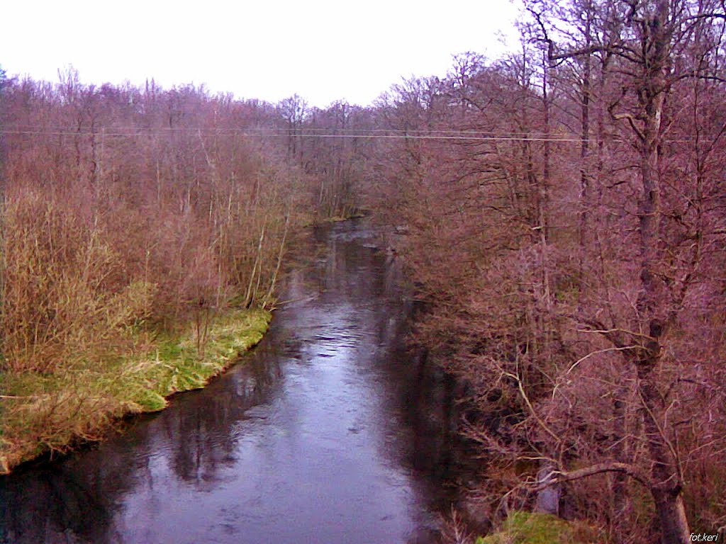 Rzeka Łupawa w Poganicach. by kerid.