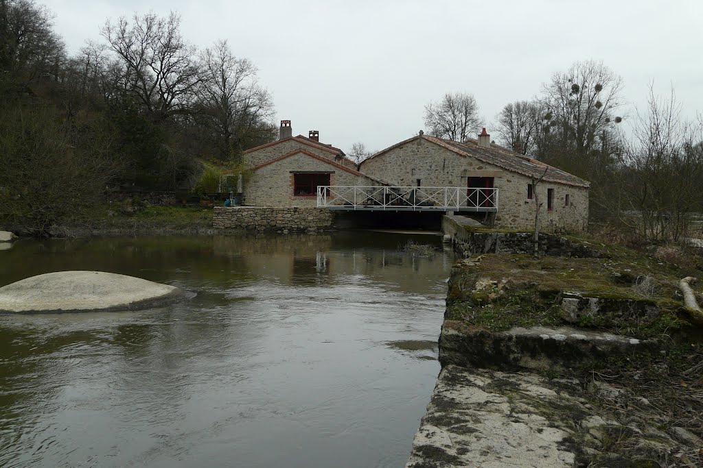 Saint-Laurent-sur-Sèvre, chaussée et ancien moulin d'Encrevier by tofil44