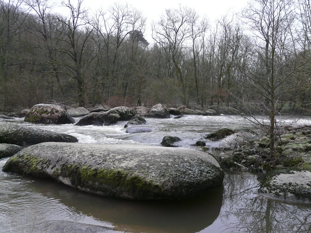 Saint-Laurent-sur-Sèvre, blocs dans le lit de la rivière, près de l'ancien moulin Encrevier by tofil44