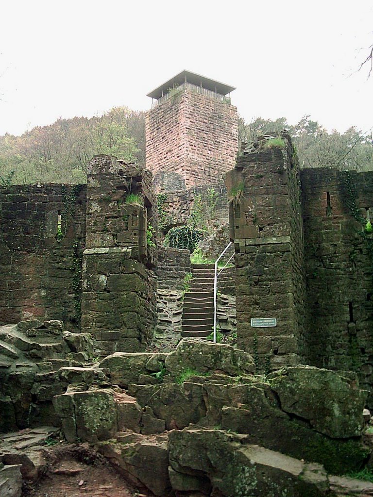 11th century castle ruins, Neckarsteinach, November 2004 by anleb