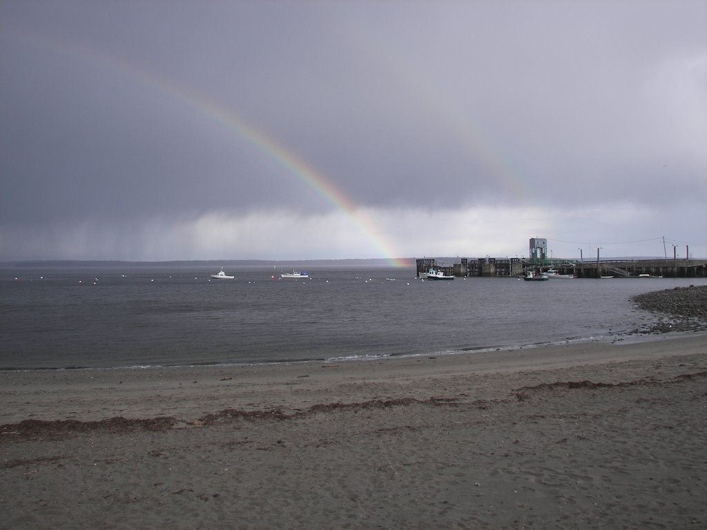 Rainbow Over Penobscot Bay by Charles Cutter