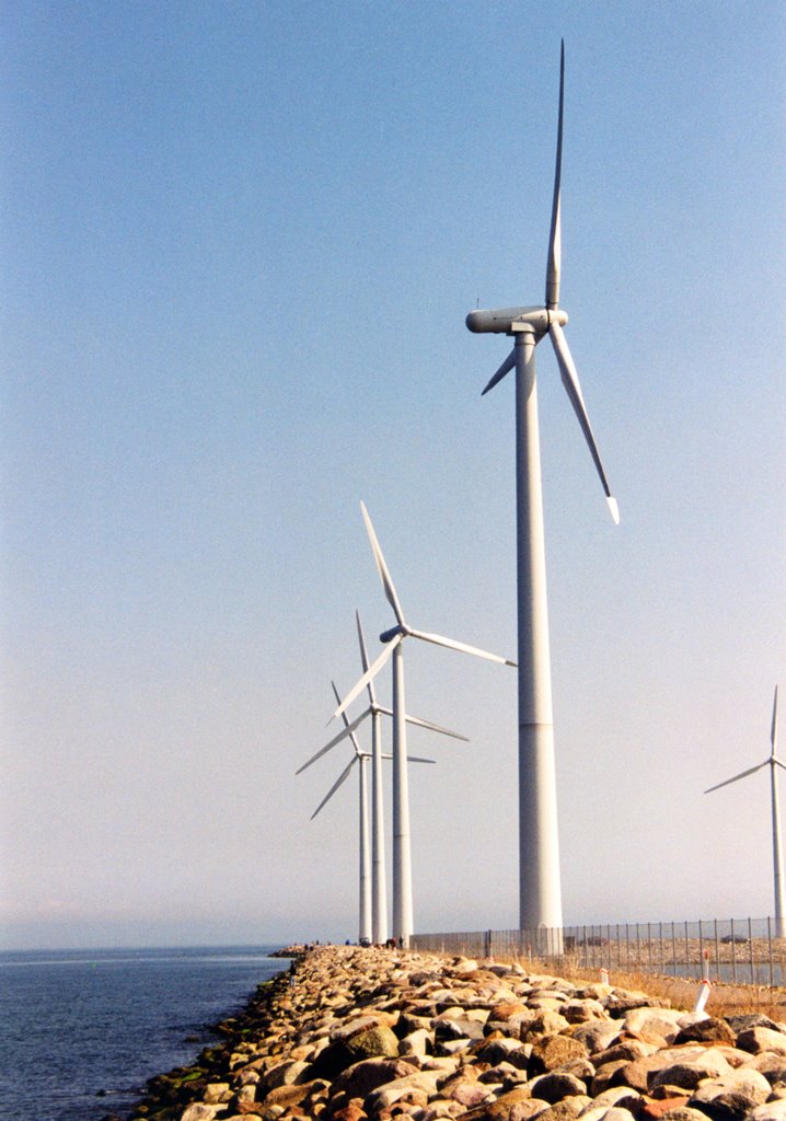 Copenhagen Harbour, Windmills at Lynetten by Alex Sørensen