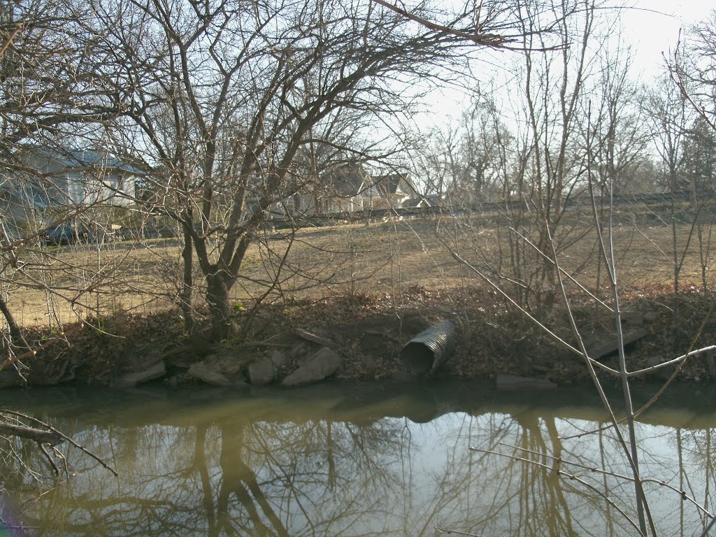 Smoky Hill River culvert, from near South Picnic table, S. Front Street Picnic Grounds by "Teary Eyes" Anderson