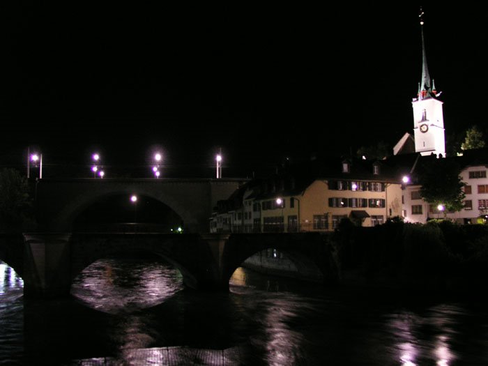 Aare, Nydegg- und Untertorbrücke, September 2003 by basis104