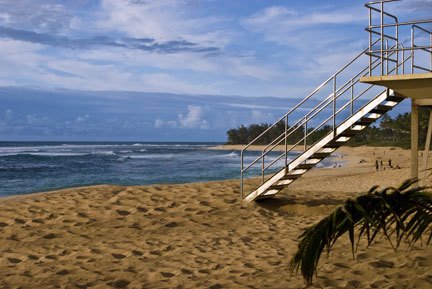 Lifeguard Tower at Sunset Beach by photosofaloha