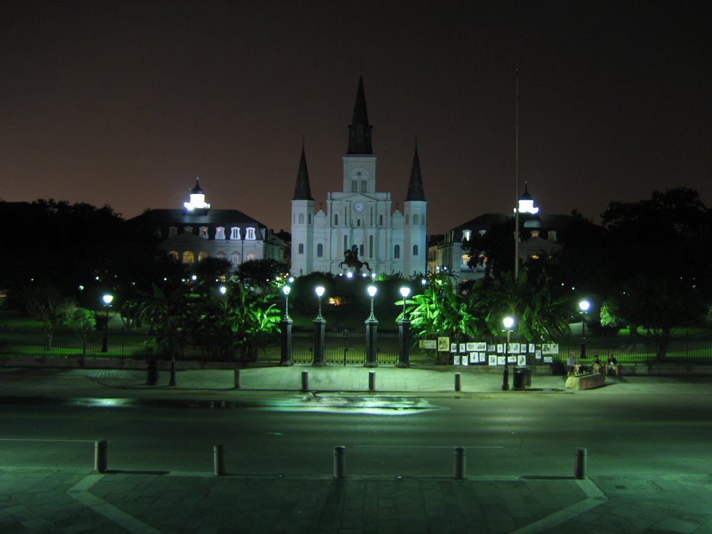 View of Jackson Square at Night by Jeff R