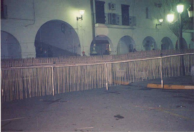 Fiestas de San Sebastian. Fiñana 20.01.02 Cohetes en la plaza para encerrar la procesión 1 by matilla1