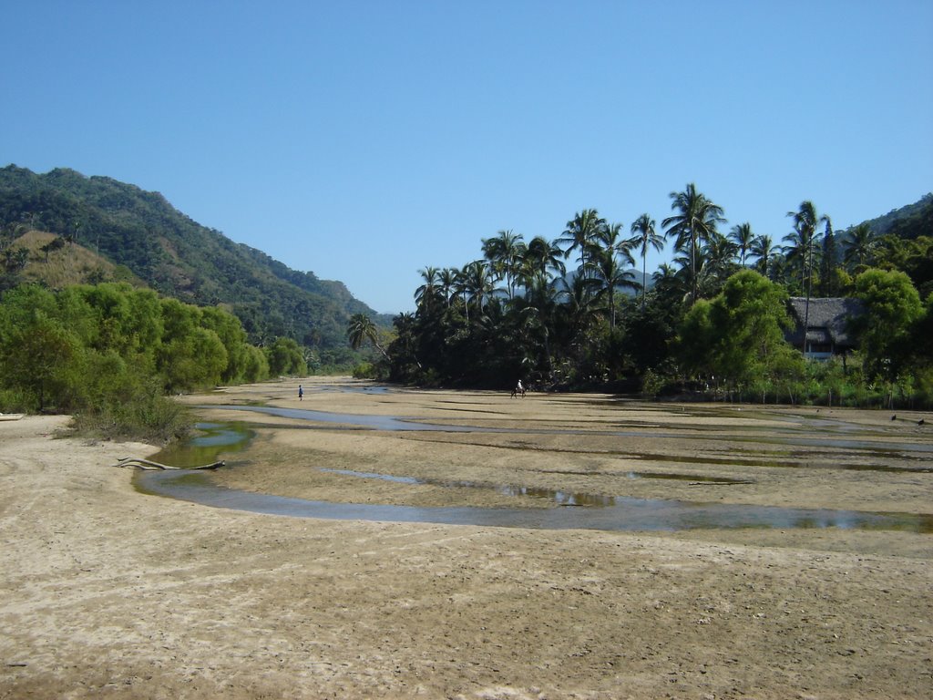 Looking down river close to the beach in Yelapa by butchka